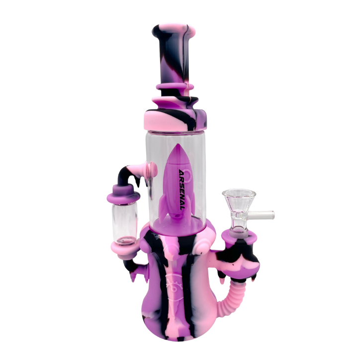 9" Rocket Launcher Assorted Colours Silicone Bong