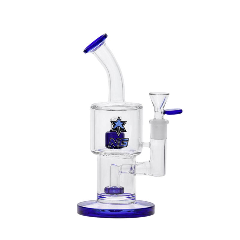 8.5" Nice Glass Double Chamber Bubbler -  Assorted Colours