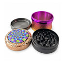 63mm 4-Piece Optical Illusion Metal Grinder – 6-Piece Display Display Pack Super Supplys Inc
