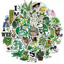 50pcs Assorted Cannabis Design Stickers Gadget Every Weekend Option E