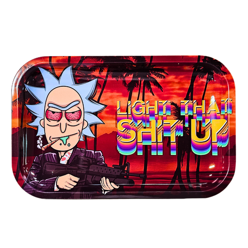 Light That Shit Up Metal Rolling Tray - Medium