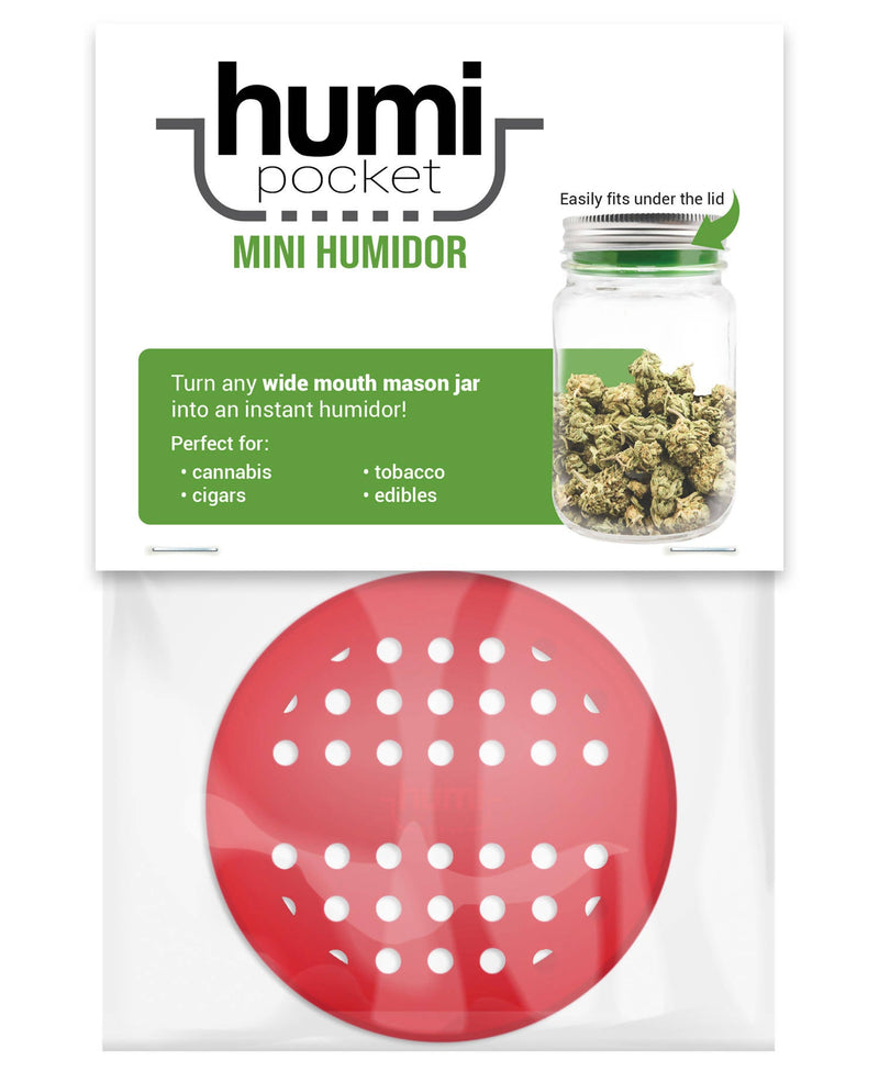 Humi Pocket Mini Humidor-red - One Wholesale