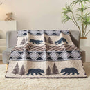 Lodge Collection Bear Design Reversible Throw Quilt [6100] Blanket Canadian Distributor Bear Run