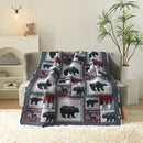 Lodge Collection Bear Design Reversible Throw Quilt [6100] Blanket Canadian Distributor Black Bear Lodge