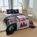Lodge Collection 3pcs Queen size reversible quilt bed set [6110] Blanket Canadian Distributor Whildlife Haven Lodge