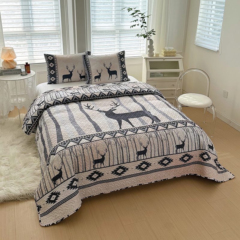 O Lodge Collection 3pcs King size reversible quilt bed set [6120]
