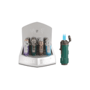 Scorch Torch | 3.5″ Auto Open Triple Torch with Cigar punch [61728-3T] - Display of 12 Torch Canadian Distributor