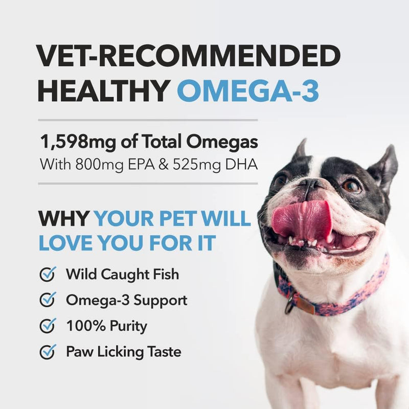 O PetPal | Pure Wild Caught Fish Oil for Dogs & Cats Pet Supplement