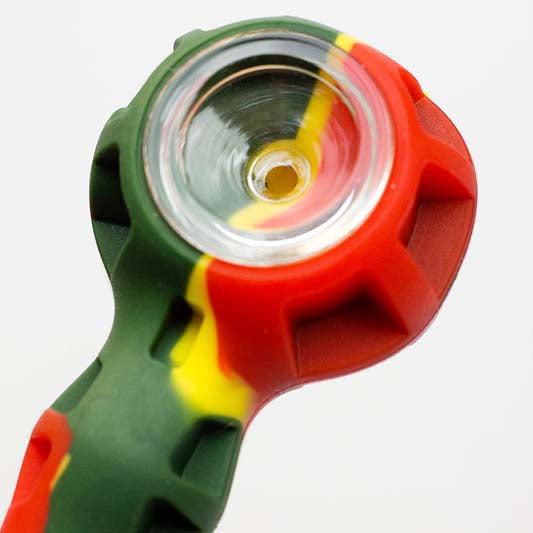 O HIT | Silicone hand pipe with glass bowl 10 pcs buldle