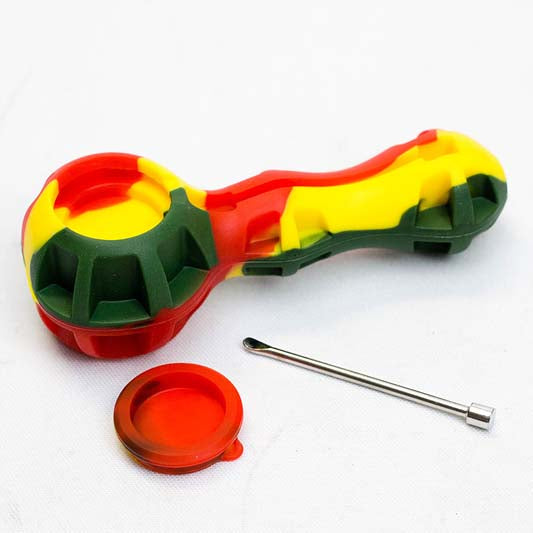 O HIT | Silicone hand pipe with glass bowl 10 pcs buldle