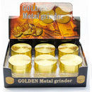 Gold 3 Parts 50mm Herb Grinder Display Pack Super Supplys Inc