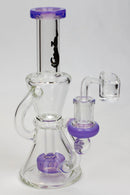 8" Genie recycled rig with a banger [RY1439] Glass Rig ONE Purple