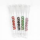 Cheech | Colored Logo Downstems with Diffusion Cuts Downstem · Bowlstem Smoking Cat Distribution 5.75"