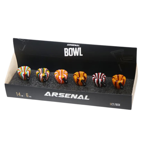 Arsenal 14mm Multicoloured Swirl Bowl- 6ct