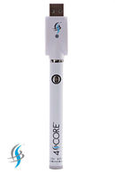 4 Score | 350 mAh Twist Control Vape Battery with USB charger 510 Battery 4SCORE™ White