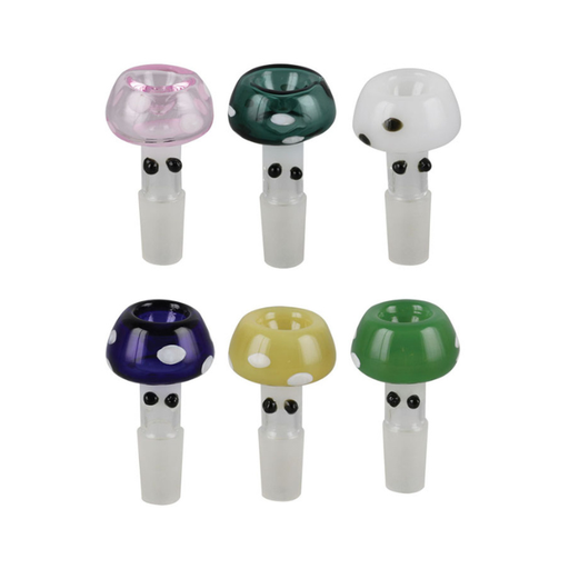 Pulsar Mushroom 14mm Male Herb Slide - Assorted Colors