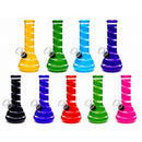 6" Spiral Stripe Mini Glass Beaker Bong – Assorted Colors Glass Bong Super Supplys Inc