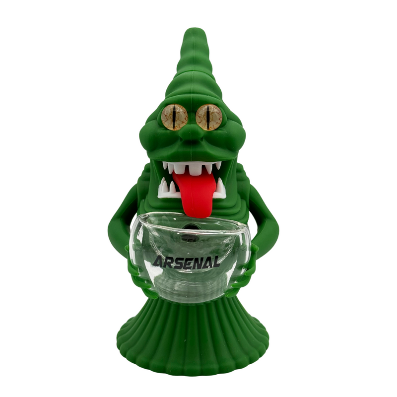 6" Arsenal Green Face Monster Assorted Colours Water Pipe