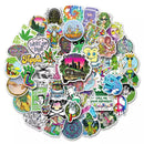 50pcs Assorted Cannabis Design Stickers Gadget Every Weekend Option F