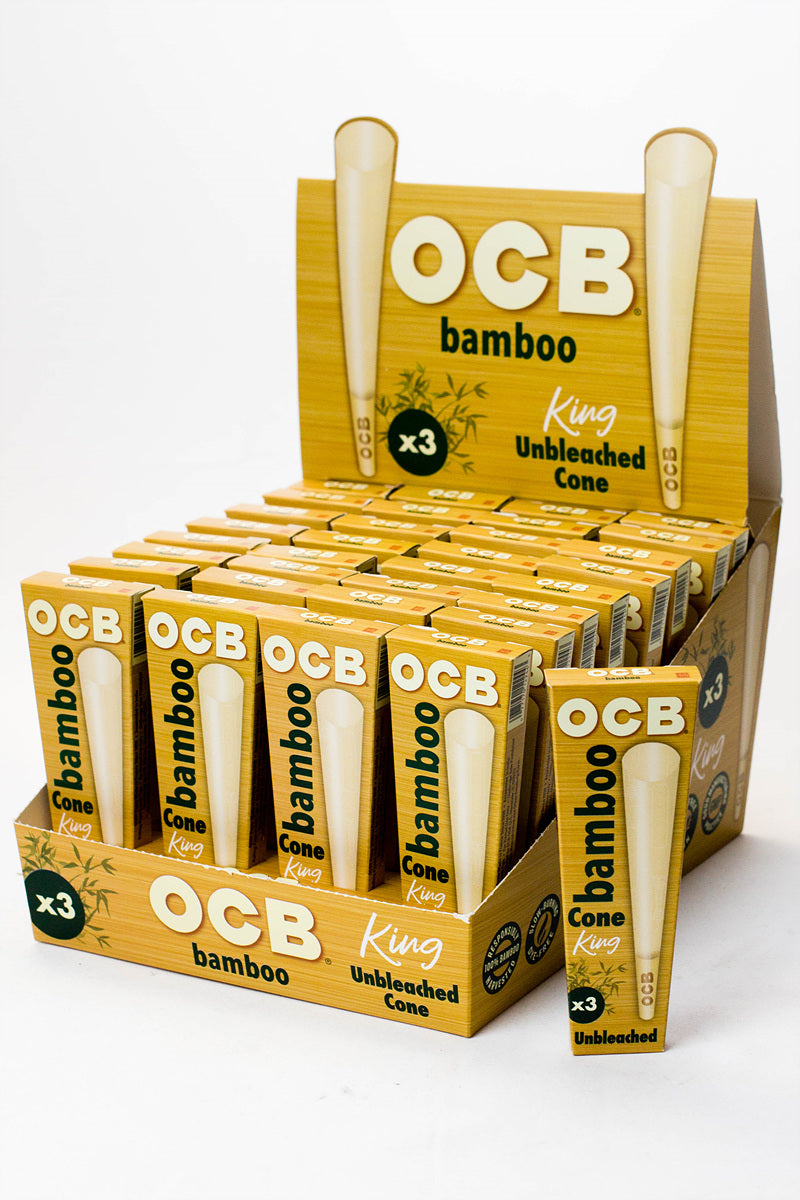 OCB Bamboo Cone King Box of 32- - One Wholesale