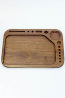 Walnet King sized rolling tray Model 4 Tray Illuminate Cannabis Co.