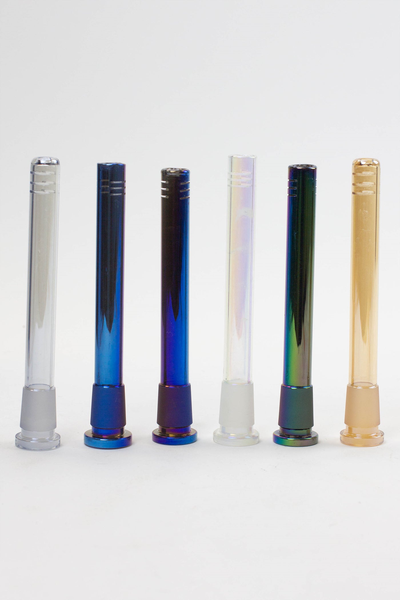 O Metallic Color Glass 6 slits downstem