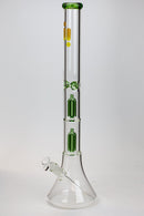 23" Infyniti Dual tree arms 7 mm glass water bong Glass Bong ONE Green