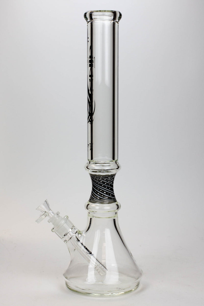 17.5" Genie 9 mm curved tube beaker water bong- - One Wholesale