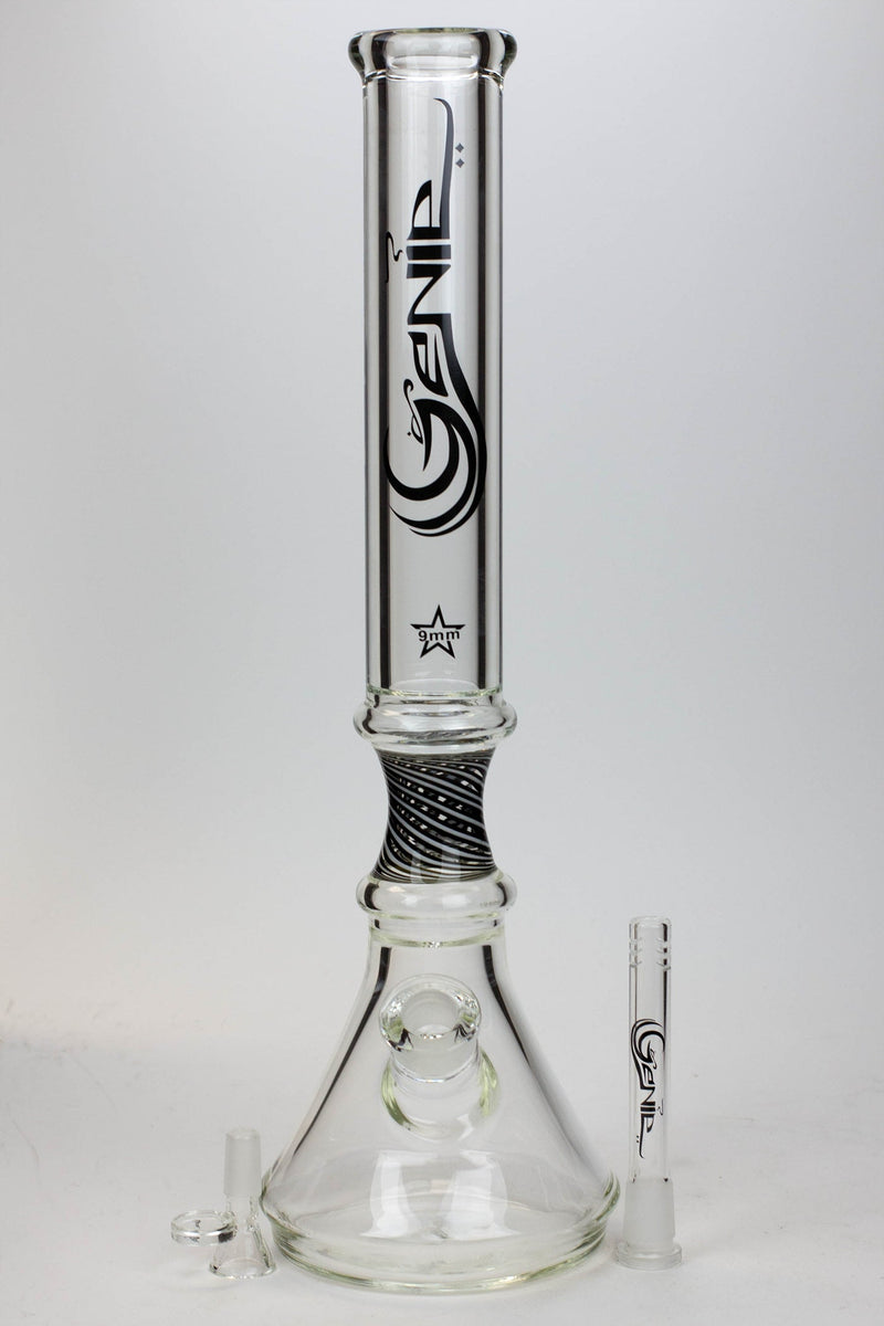 17.5" Genie 9 mm curved tube beaker water bong- - One Wholesale