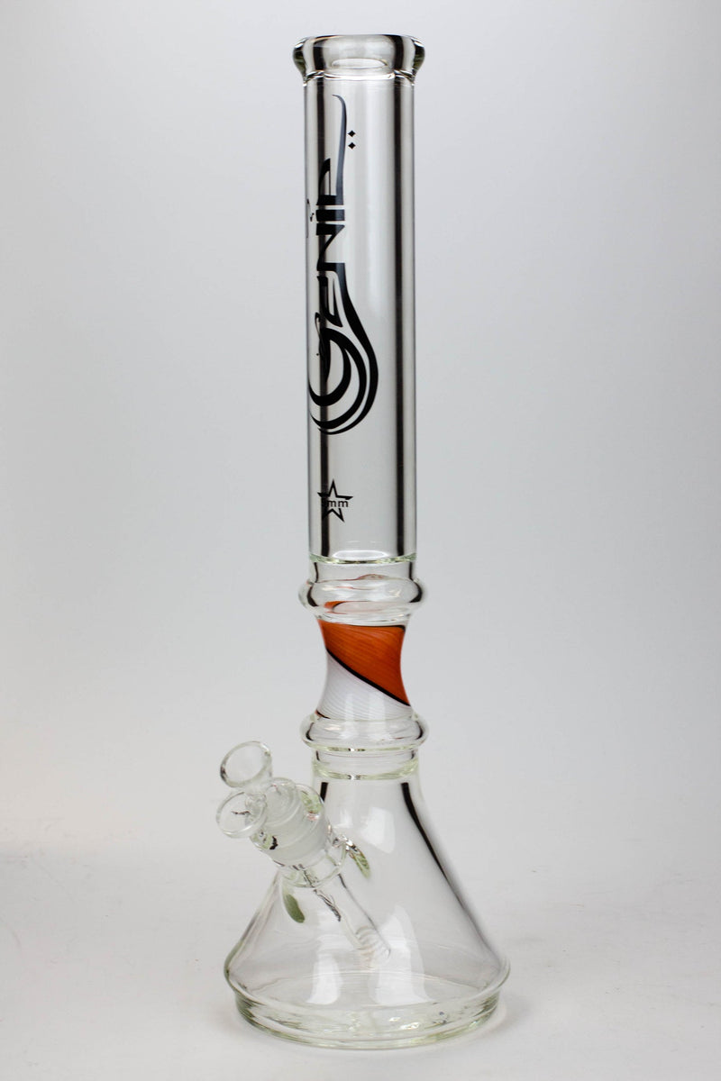 17.5" Genie 9 mm curved tube beaker water bong-B - One Wholesale