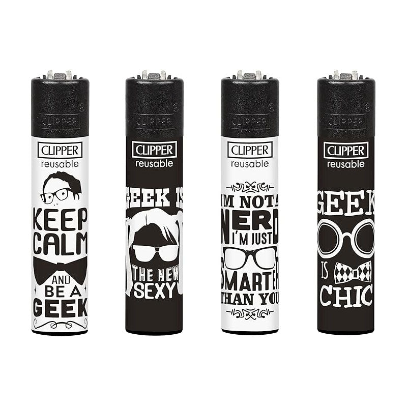 CLIPPER | "Nerd Sentences," Classic Display of 48 Lighter ONE