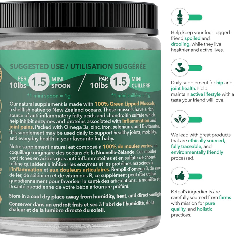 O PetPal | New Zealand Green Mussel Powder for Dogs