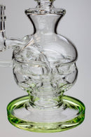 6" Genie Double glass recycle rig with shower head diffuser Glass Rig ONE