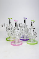 6" Genie Double glass recycle rig with shower head diffuser Glass Rig ONE