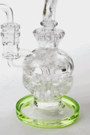 6" Genie Double glass recycle rig with shower head diffuser Glass Rig ONE