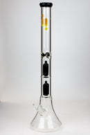 23" Infyniti Dual tree arms 7 mm glass water bong Glass Bong ONE Black