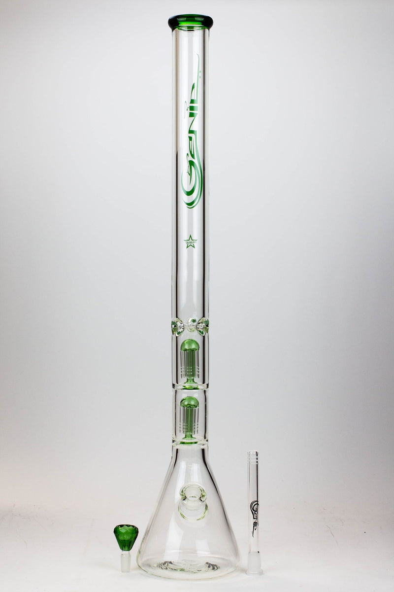 30" Genie 9 mm Dual tree arms beaker glass water bong- - One Wholesale