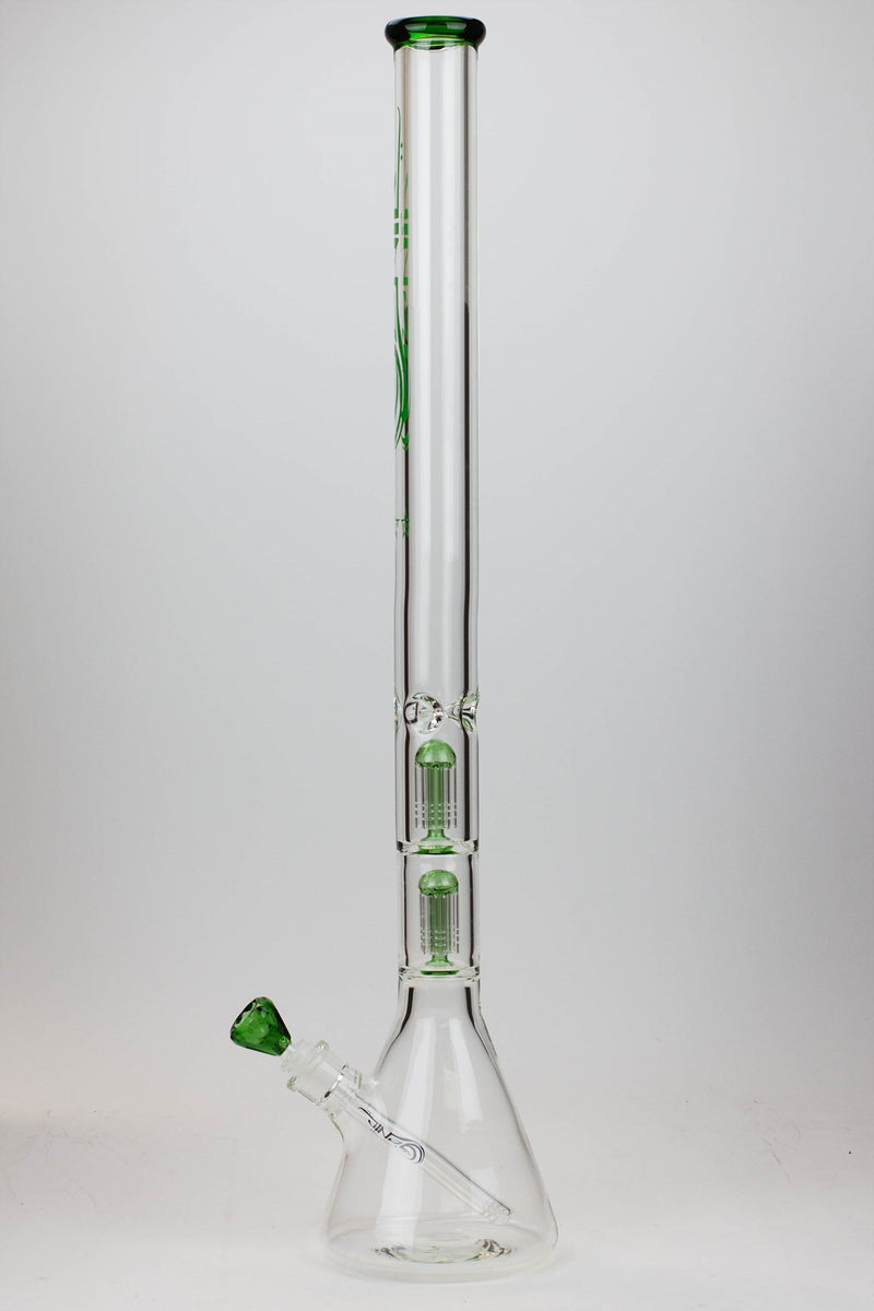 30" Genie 9 mm Dual tree arms beaker glass water bong- - One Wholesale