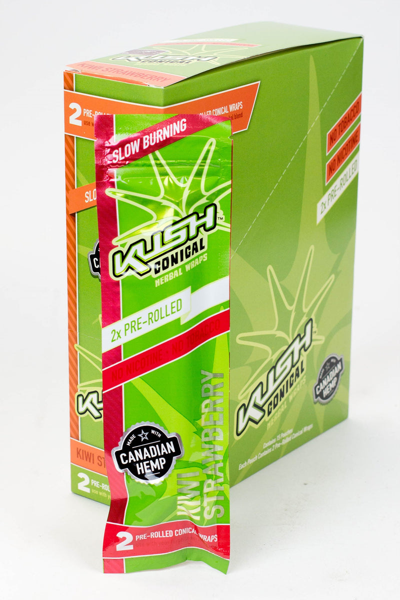 KUSH® CONICAL HERBAL WRAPS-Kiwi Strawberry - One Wholesale