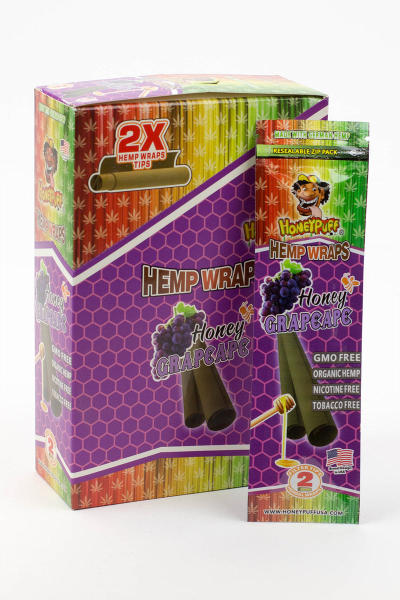 HONEYPUFF Fruit Flavored Hemp Wraps-Grape - One Wholesale