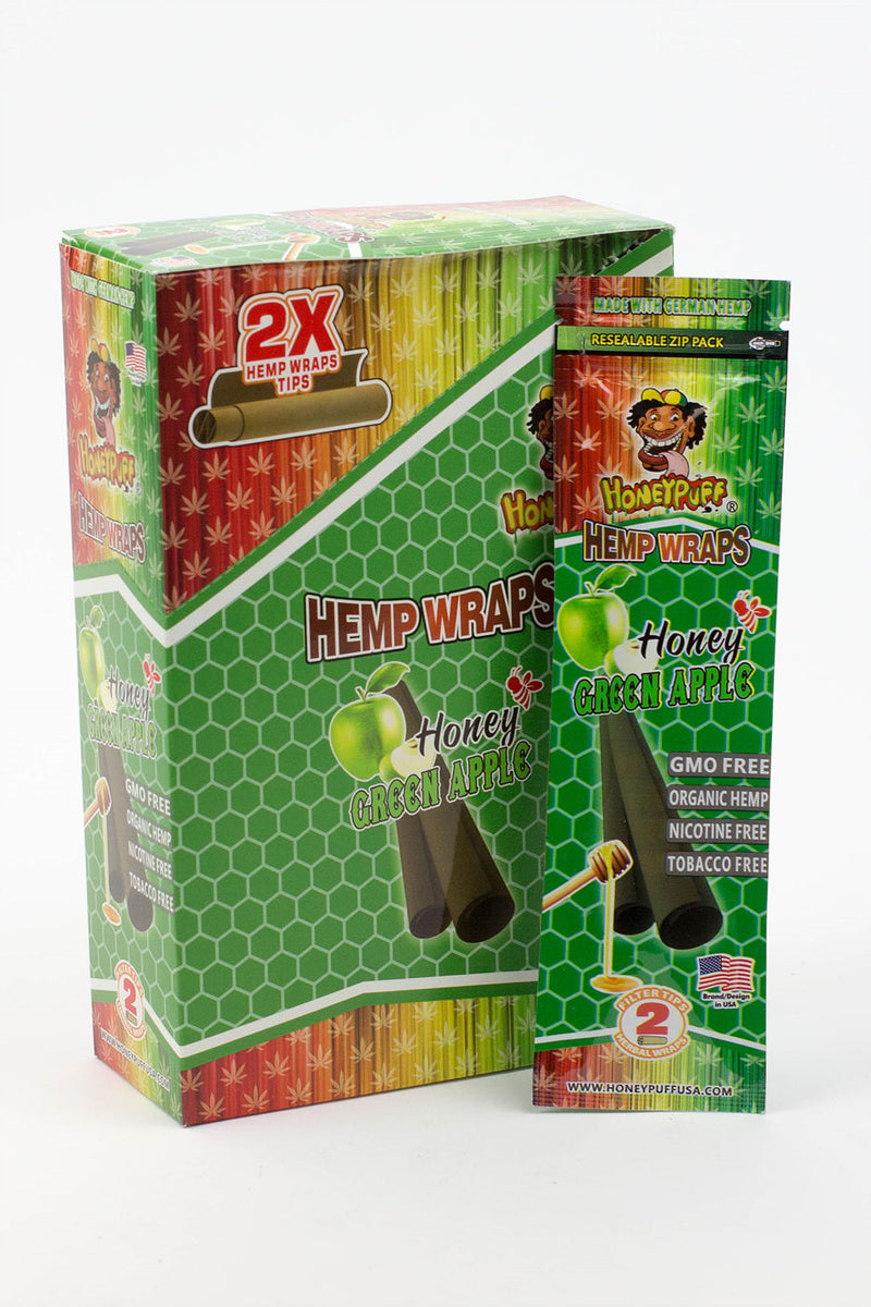 HONEYPUFF Fruit Flavored Hemp Wraps-Green Apple - One Wholesale