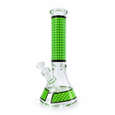 Infyniti | 14" Dotted beaker 7 mm glass bong [GP1801GRN] Glass Bong ONE