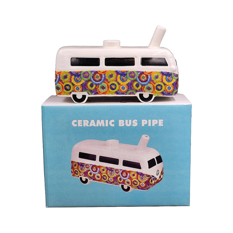 O RETRO VINTAGE BUS PIPE - COLORFUL FLOWER BURST DESIGN