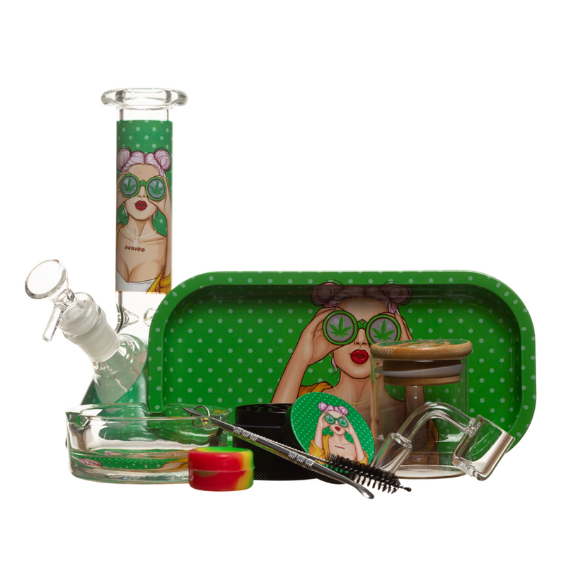 8" Fancy Glass Bong Kit