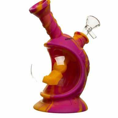 8" Space Capsule Assorted Colours Silicone Dab Rig