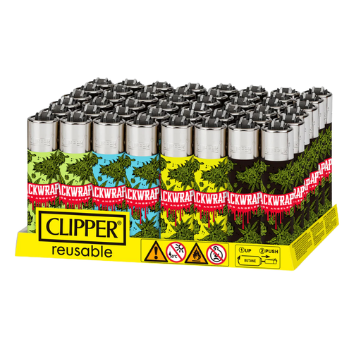 Clipper Packwraps Flower Lighters - 48ct