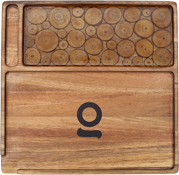 Ongrok Premium Natural Acacia Wood Tray