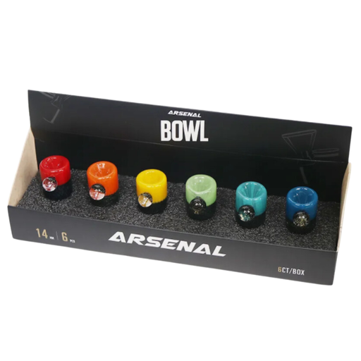 Arsenal 14mm Cylindrical Sparkling Beads Bowl - 6ct