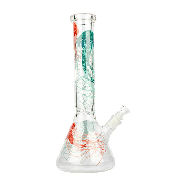 SC Red Eye Glass 15" Jellyfish Beaker Bong