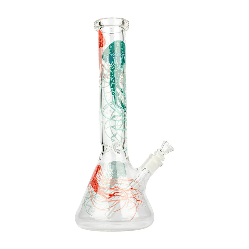 SC Red Eye Glass 15" Jellyfish Beaker Bong